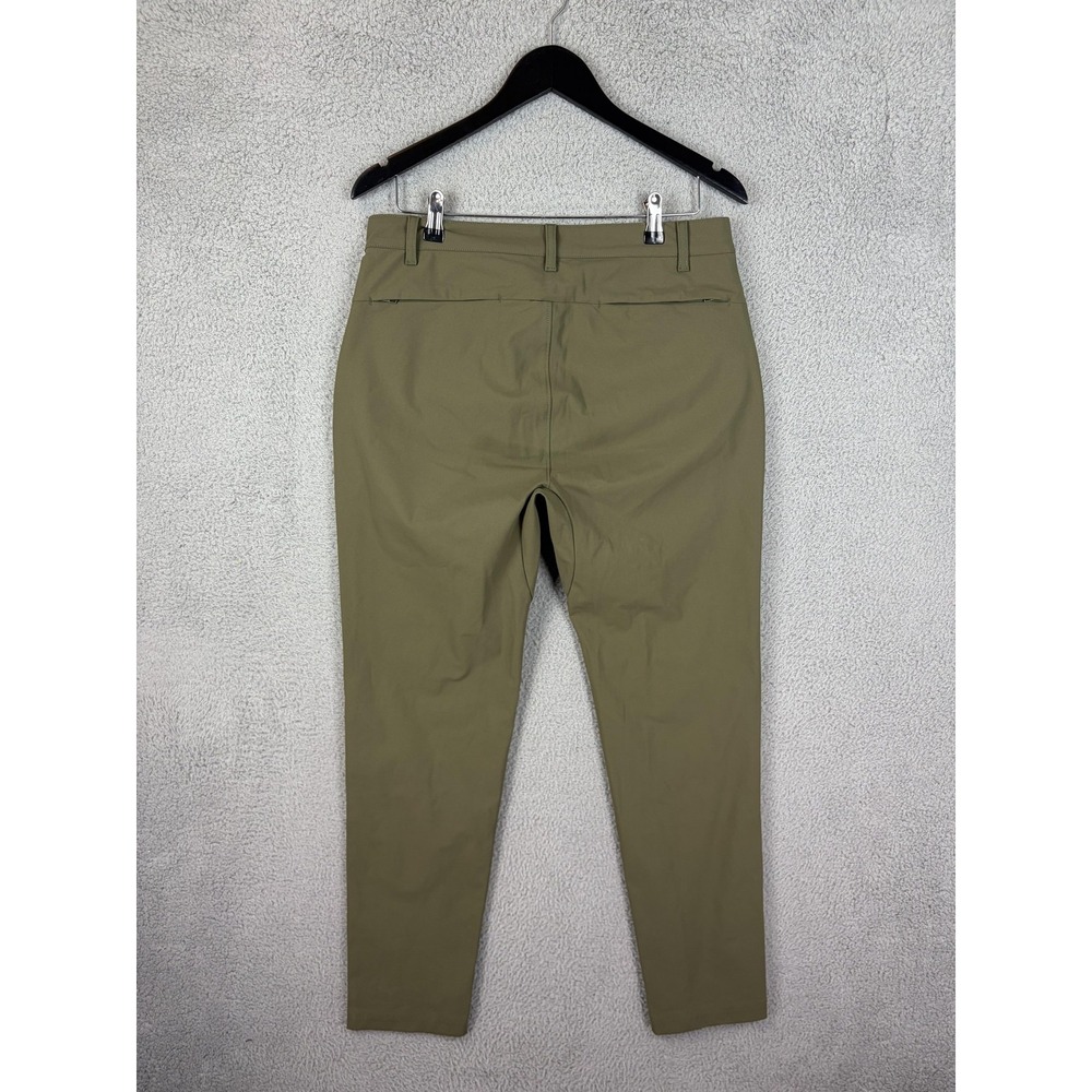 Fabletics Pants Mens 32x32 Green Performance Polyester Zip Pocket Slim Tapered - Picture 7 of 10